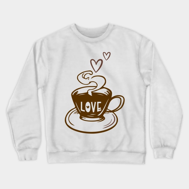 I Love Coffee Crewneck Sweatshirt by Ombre Dreams